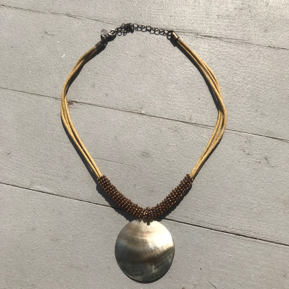 Lia Sophia iridescent shell necklace